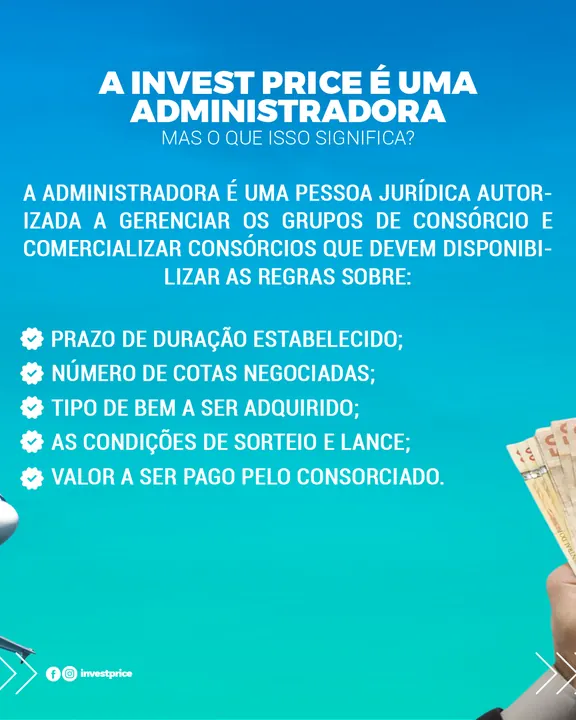 Tela 4 do carrossel O que é consórcio, da Invest Price